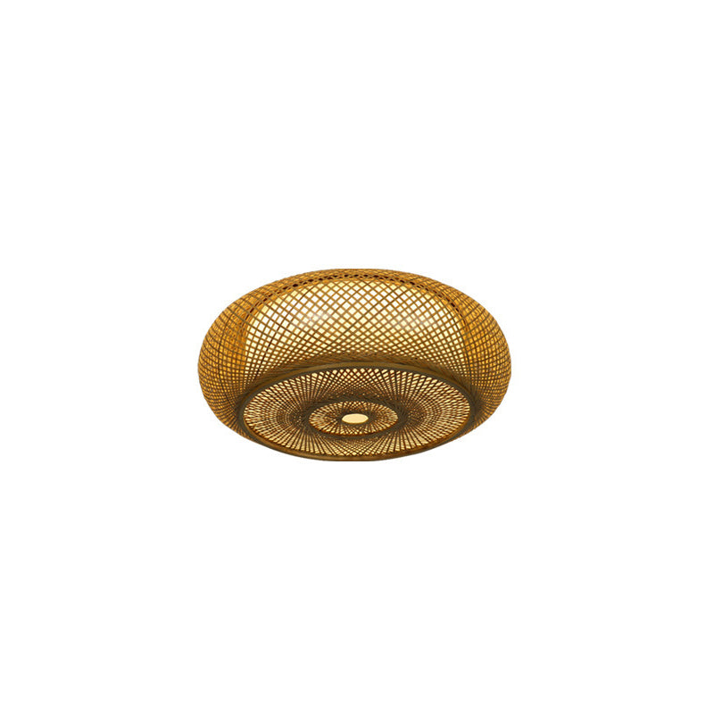 Iluminación de bambú para tienda de restaurante, accesorio de techo de montaje empotrado
