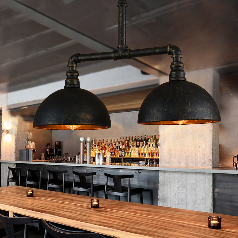 Industrial Island Fixture Retro Flared Shade Pipe Light Indoor Light Bar Hotel Light