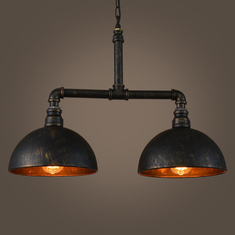 Industrial Island Fixture Retro Flared Shade Pipe Light Indoor Light Bar Hotel Light