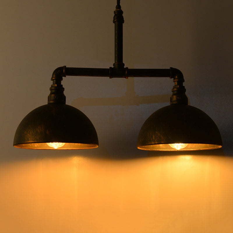 Industrial Island Fixture Retro Flared Shade Pipe Light Indoor Light Bar Hotel Light