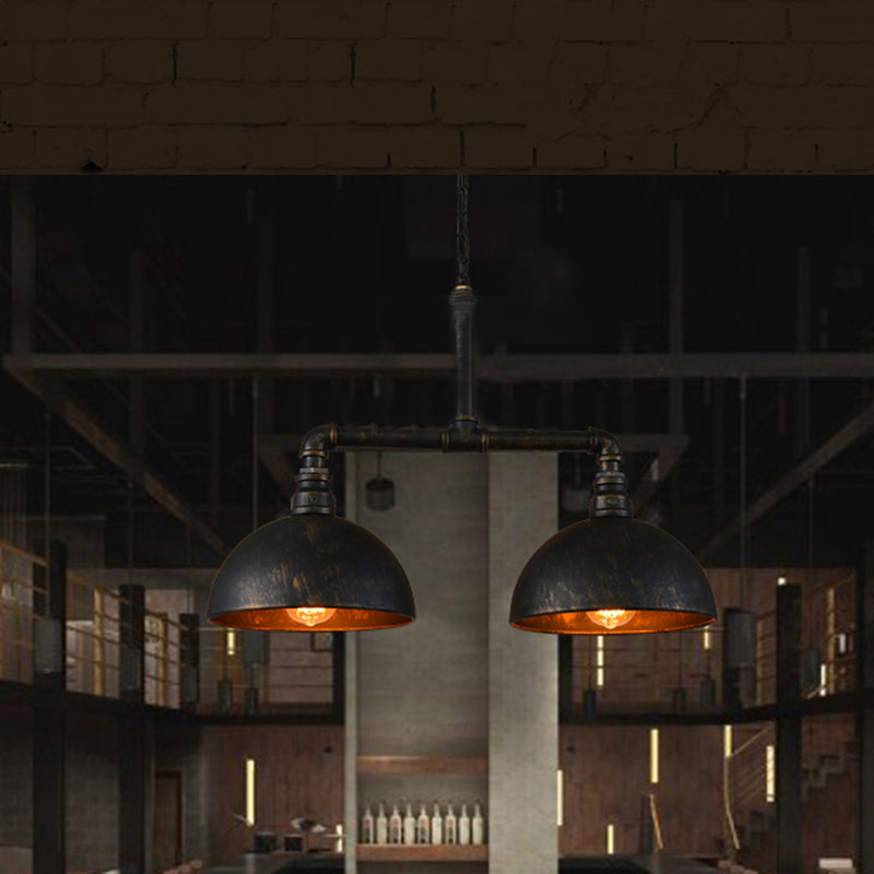 Industrial Island Fixture Retro Flared Shade Pipe Light Indoor Light Bar Hotel Light