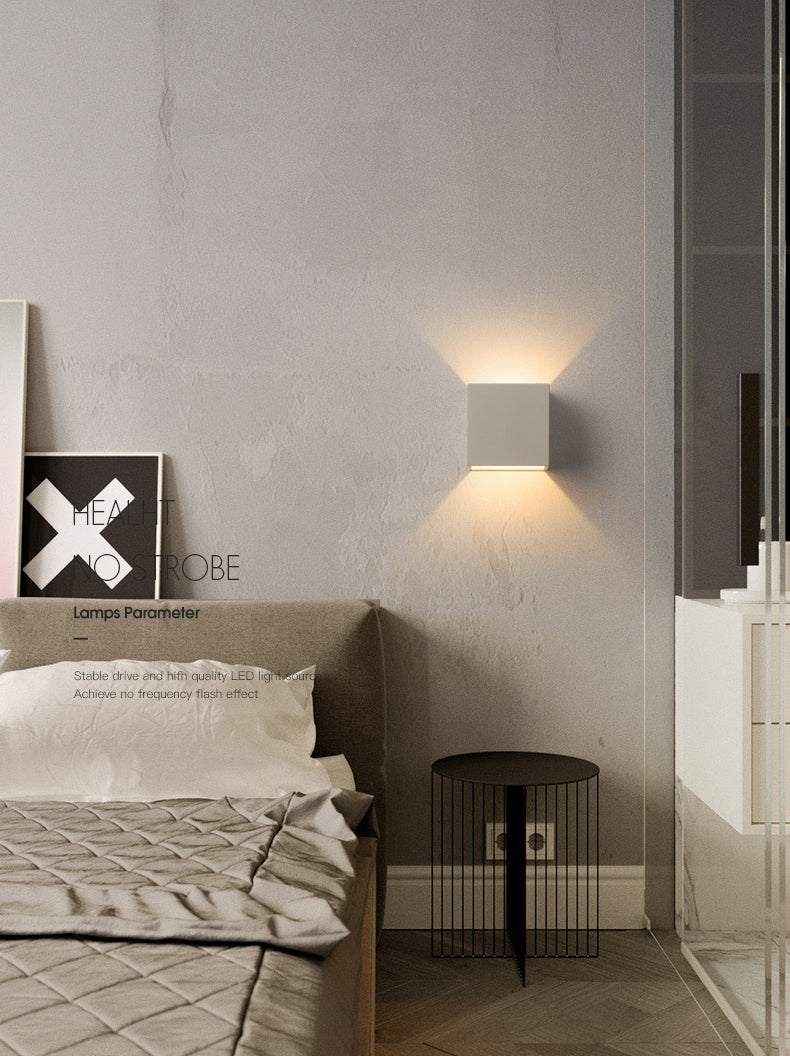 Metalen vierkante wand gemonteerd verlichtingsarmatuur moderne minimalistische stijl wandlichtwagentjes voor woonkamer