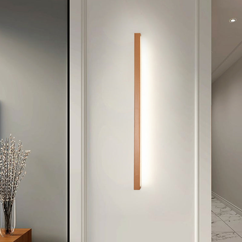 Houten lineaire wand gemonteerd verlichtingsarmatuur moderne minimalistische stijl wandlichtwagentjes voor slaapkamer