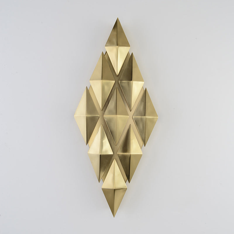 Electroplated Gold Diamond-shaped Wall Lamp Post-modern Style Metal Geometric Sconce Lights for Living Room
