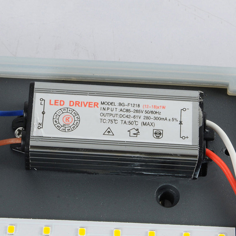 7,8 inch Hoogte rechthoekige acryl wandlamp Moderne eenvoud Outdoor Waterdichte sensor wandlicht in zwart