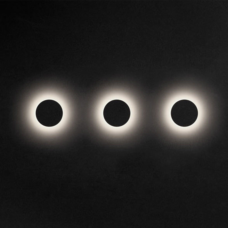 6" Height Simplicity Metal Wall Light Modern Style Geometric Patio Aisle Sconce Light in Frosted Black