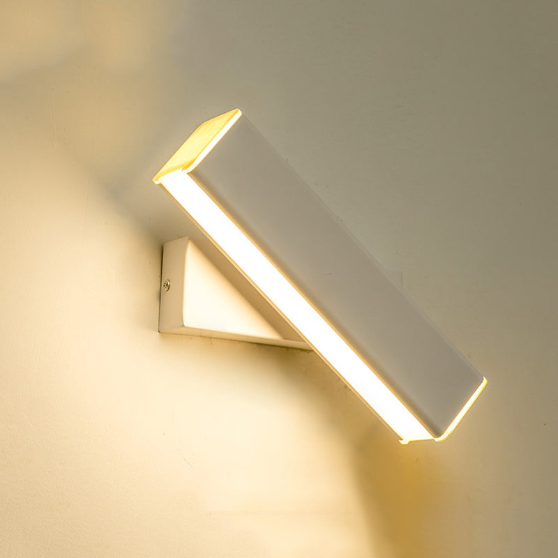 350 ° design rotabile Design LED LAMPAGNO SEMPLICITÀ STANZO ACRILICO LIGHT DI SCONCE RETTANGOLARE PER CAMERA