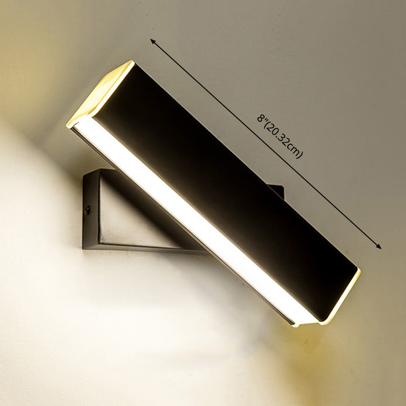 350 ° design rotabile Design LED LAMPAGNO SEMPLICITÀ STANZO ACRILICO LIGHT DI SCONCE RETTANGOLARE PER CAMERA