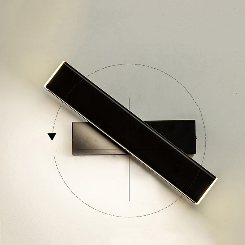 350 ° design rotabile Design LED LAMPAGNO SEMPLICITÀ STANZO ACRILICO LIGHT DI SCONCE RETTANGOLARE PER CAMERA