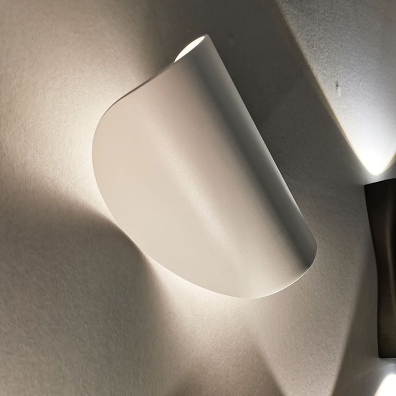 Rotatable Metal Tile Shaped LED Sconce Lamp 6.5" H Modern Style Mini Wall Mount Light