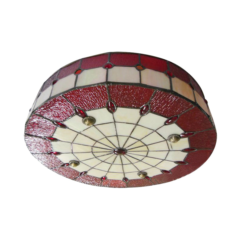 Plafonniers de chambre Tiffany, luminaire encastré à tambour avec décoration de bijoux