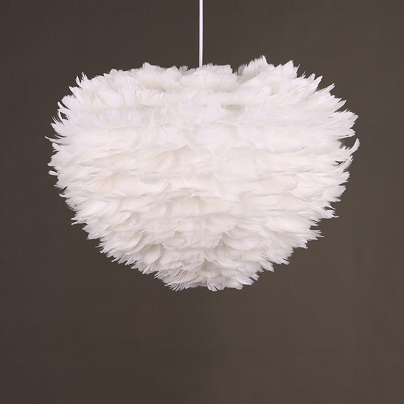 Eigentijdse bol kroonluchter hanger lichte veer gesuspendeerd verlichting voor slaapkamer