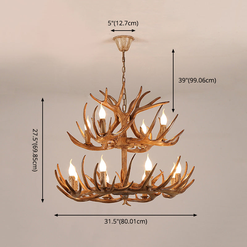 Chandelier Pendant Light Traditional Metal Candle-Style Chandelier Lighting Fixture