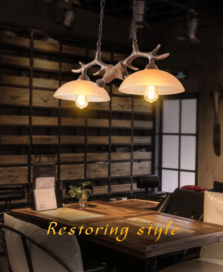 White Bowl Pendant Lighting Fixture Traditional Metal Restaurant Ceiling Pendant Light