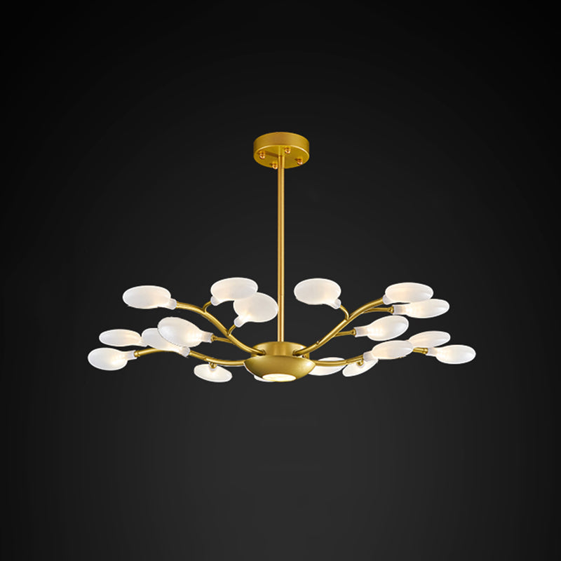 Wrought Iron Firefly Pendant Light in Modern Luxury Style Acrylic Sputnik Ceiling Light for Living Room