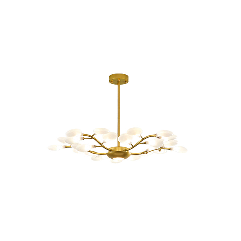 Wrought Iron Firefly Pendant Light in Modern Luxury Style Acrylic Sputnik Ceiling Light for Living Room