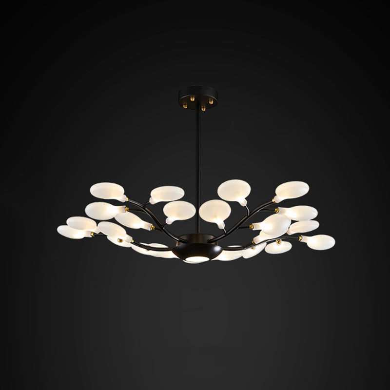 Wrought Iron Firefly Pendant Light in Modern Luxury Style Acrylic Sputnik Ceiling Light for Living Room