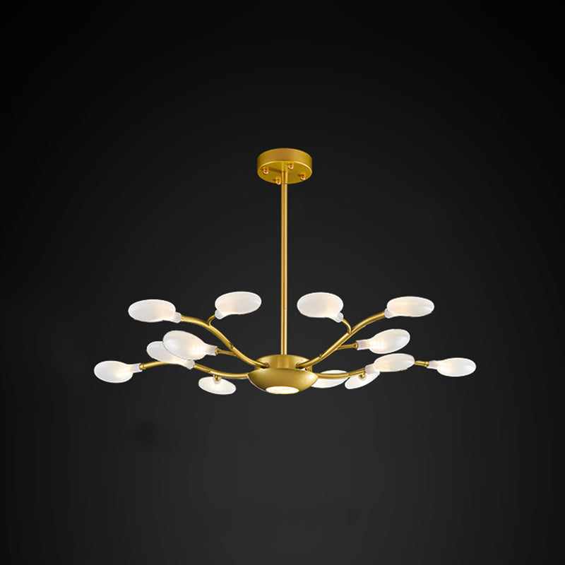 Wrought Iron Firefly Pendant Light in Modern Luxury Style Acrylic Sputnik Ceiling Light for Living Room