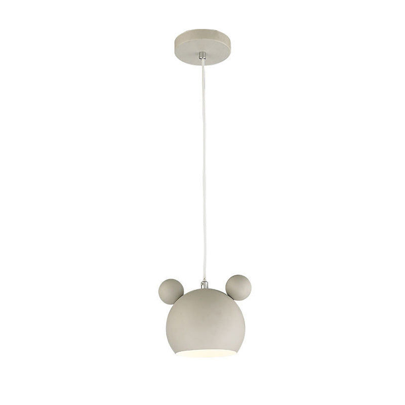 7" H Macaroon Style Cartoon Mini Hanging Lamp Nordic Style Solid Wood Simplicity Pendant Light