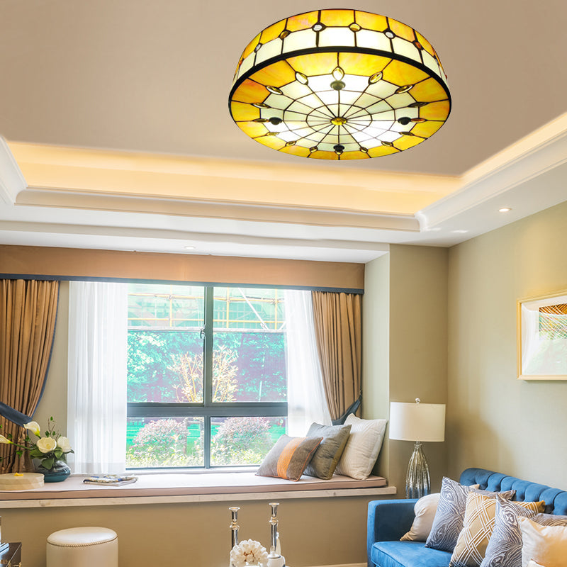 Plafonniers de chambre Tiffany, luminaire encastré à tambour avec décoration de bijoux