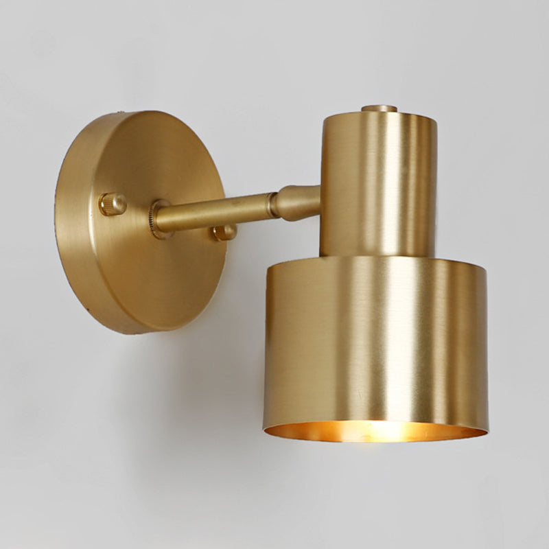 7.5" H Torch Shaped Metal Wall Lamp 1-Light Post-modern Style Sconce Lights in Gold
