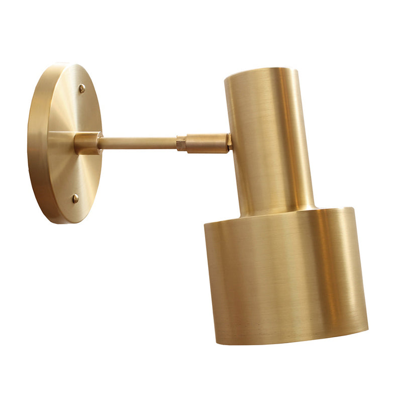 7.5" H Torch Shaped Metal Wall Lamp 1-Light Post-modern Style Sconce Lights in Gold