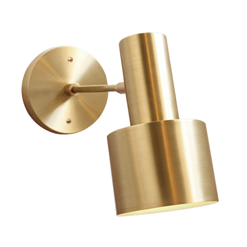 7.5" H Torch Shaped Metal Wall Lamp 1-Light Post-modern Style Sconce Lights in Gold