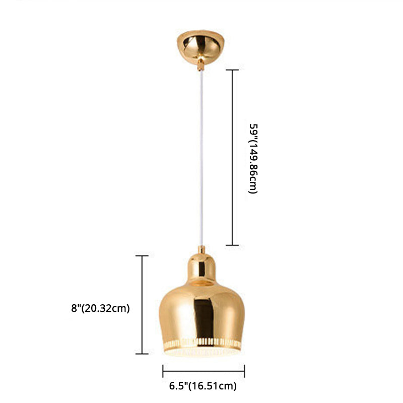 Suspensie-lamp met één bars Postmodern hanglamp met fles metalen tint
