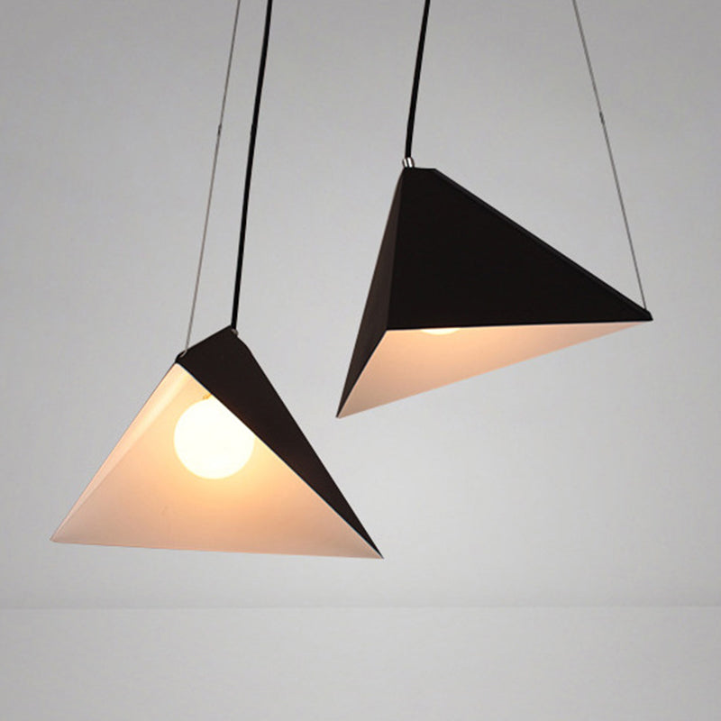 Driehoekige eetkamer ophanging verlichting metaal 1-licht Noordse hanger plafondlicht