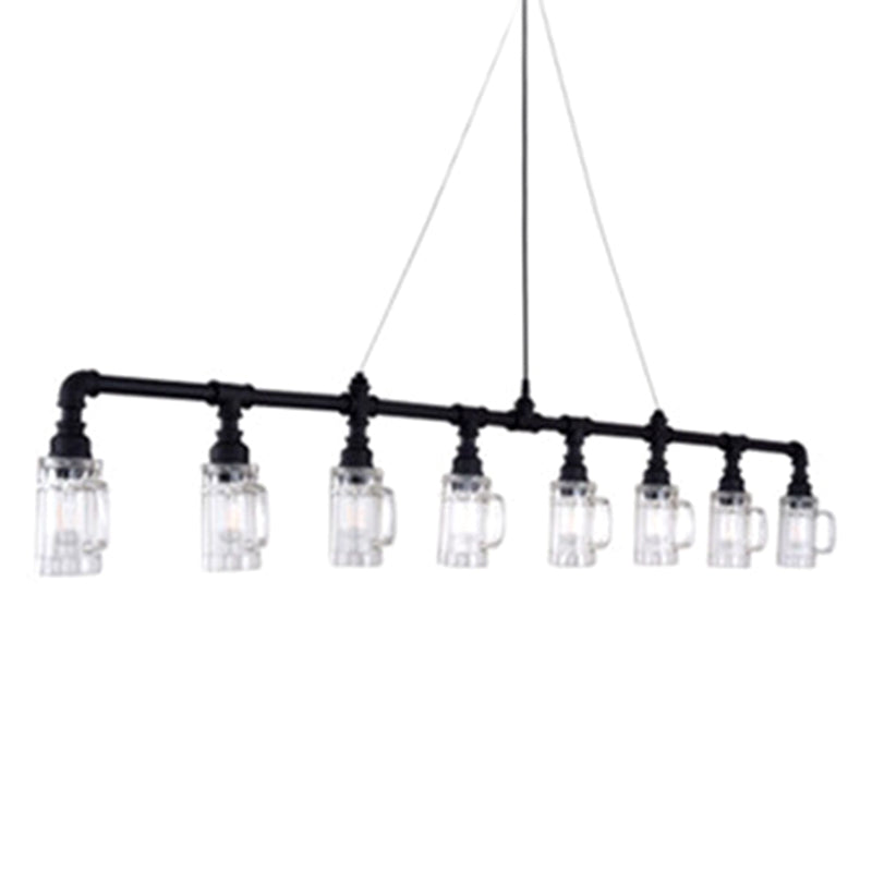 Wine Bottle Wrought Iron Island Lighting Industrial Style Over Island Lighting for Bar