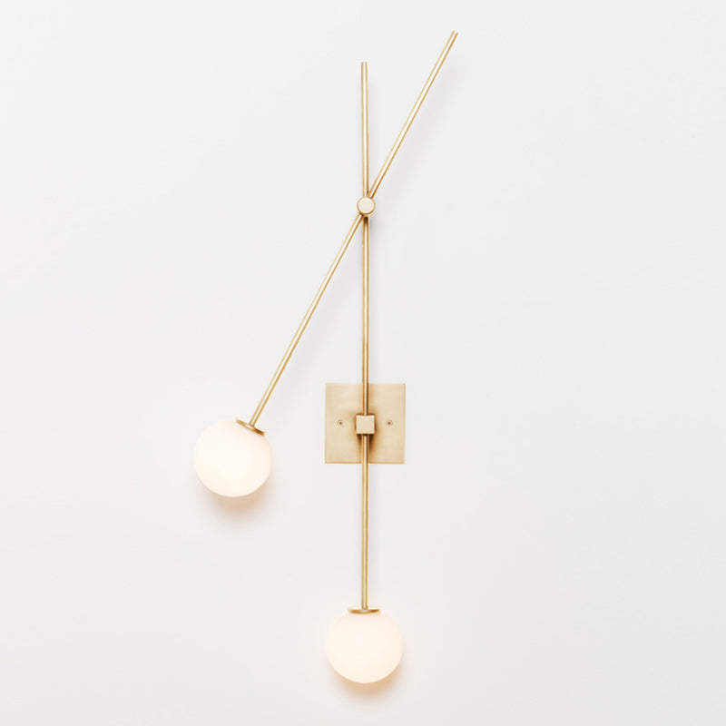 Lampada da parete in stile nordico a 2 luci con latte sfumatura sfumatura Minimalismo Linea lunghe strisce Lampada Posta Sconceo Luci