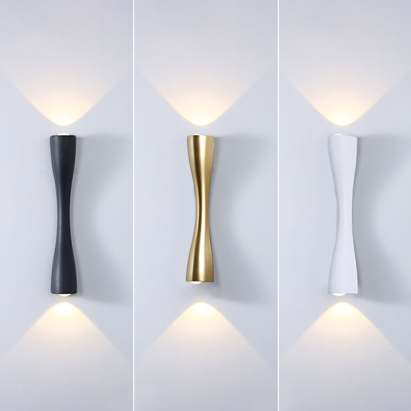 Moderni tubi in stile minimalista lampada montata a parete 2 luci illuminazione montata a parete con tonalità in alluminio