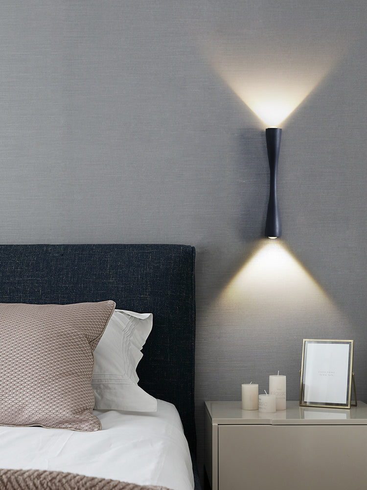 Moderni tubi in stile minimalista lampada montata a parete 2 luci illuminazione montata a parete con tonalità in alluminio