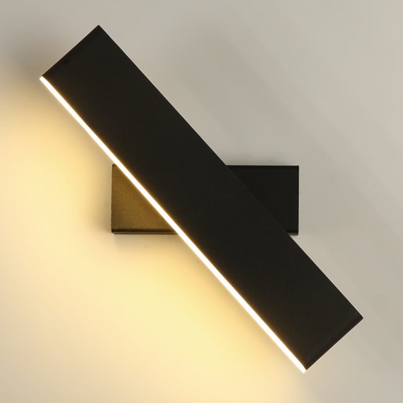 Modern Minimalist Style Rectangle Wall Mounted Light Fixture Metal 1 Light Wall Mounted Lighting for Bedroom