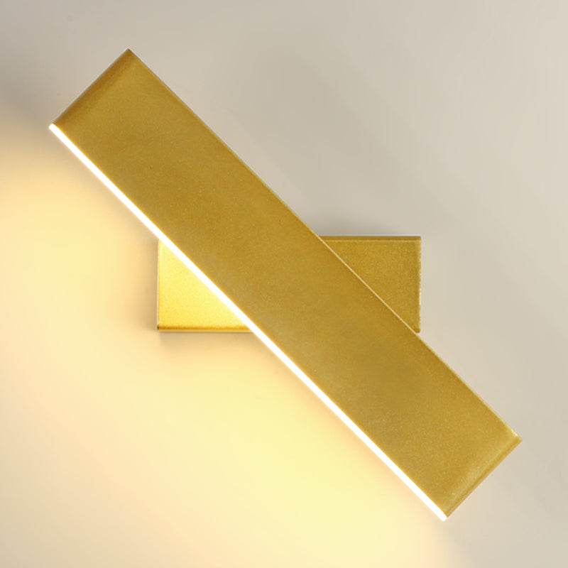 Modern Minimalist Style Rectangle Wall Mounted Light Fixture Metal 1 Light Wall Mounted Lighting for Bedroom