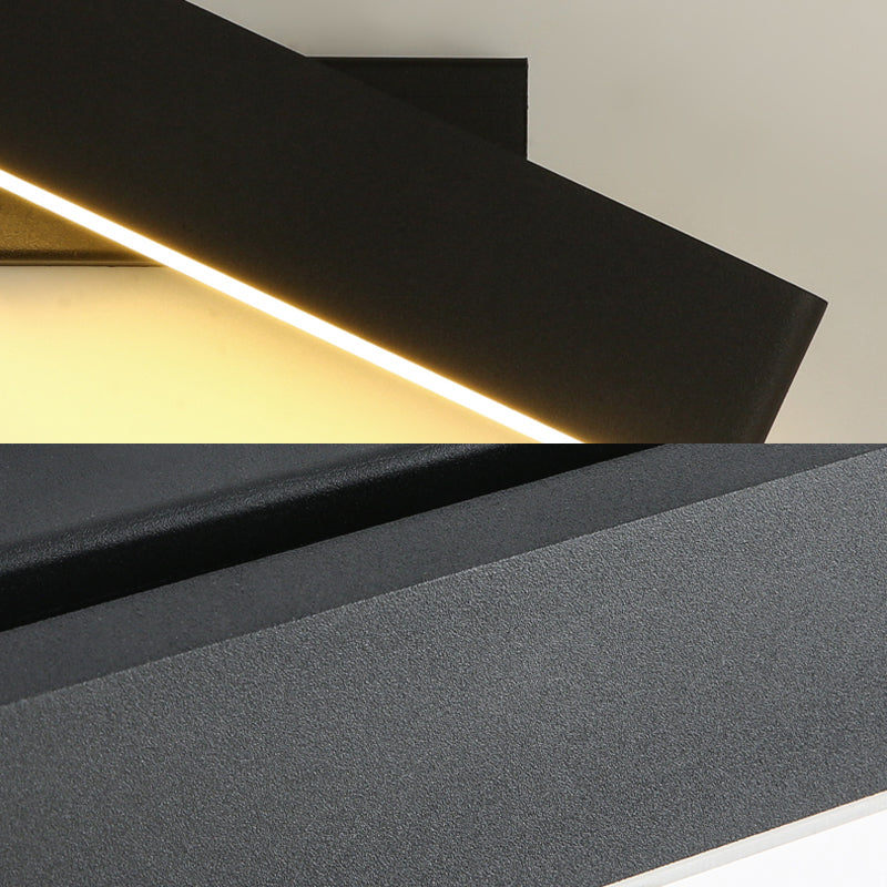 Modern Minimalist Style Rectangle Wall Mounted Light Fixture Metal 1 Light Wall Mounted Lighting for Bedroom