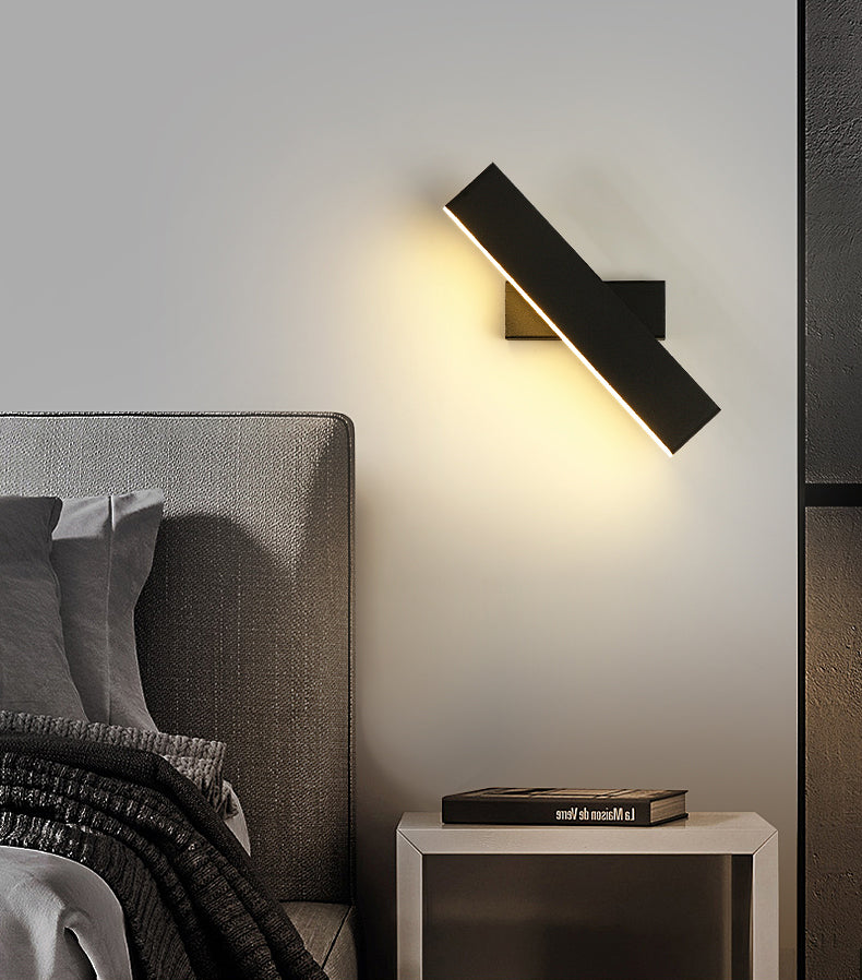 Modern Minimalist Style Rectangle Wall Mounted Light Fixture Metal 1 Light Wall Mounted Lighting for Bedroom