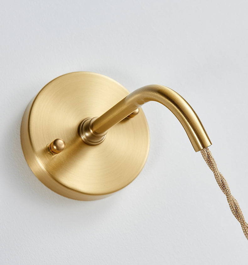 Nombra a campana a coste semplicità lampada a parete in ottone lampada da parete a 1 luce con design a interruttore rotante