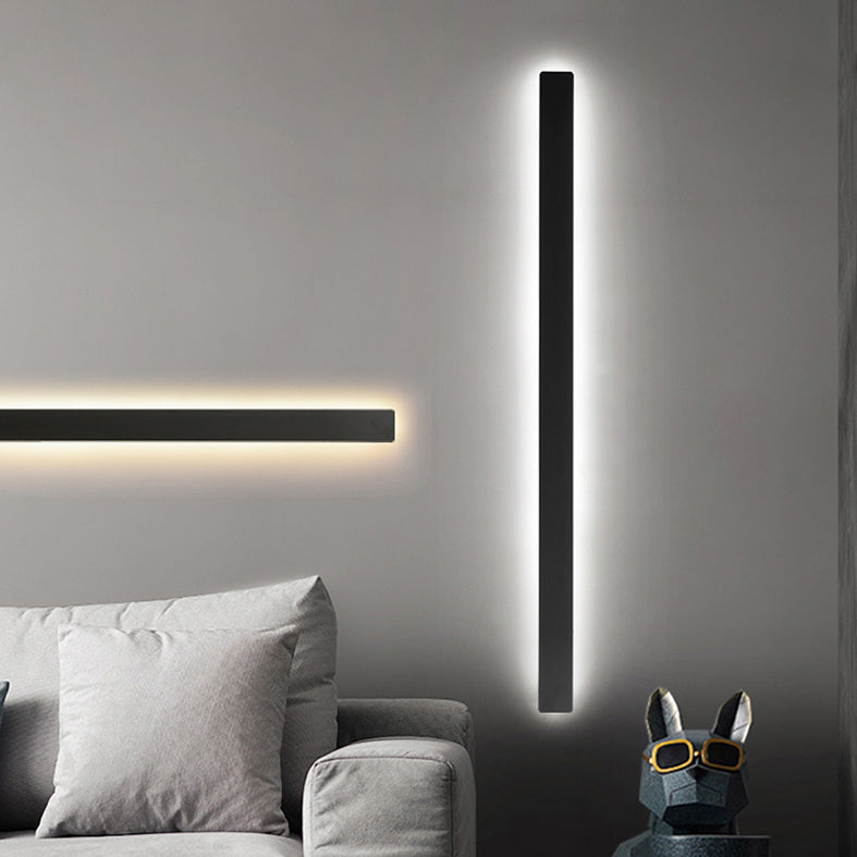 Moderno Minimalista Estilo lineal Luz montado en la pared lineal Discus de luz de pared de metal para sala de estar