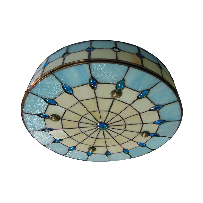 Plafonniers de chambre Tiffany, luminaire encastré à tambour avec décoration de bijoux