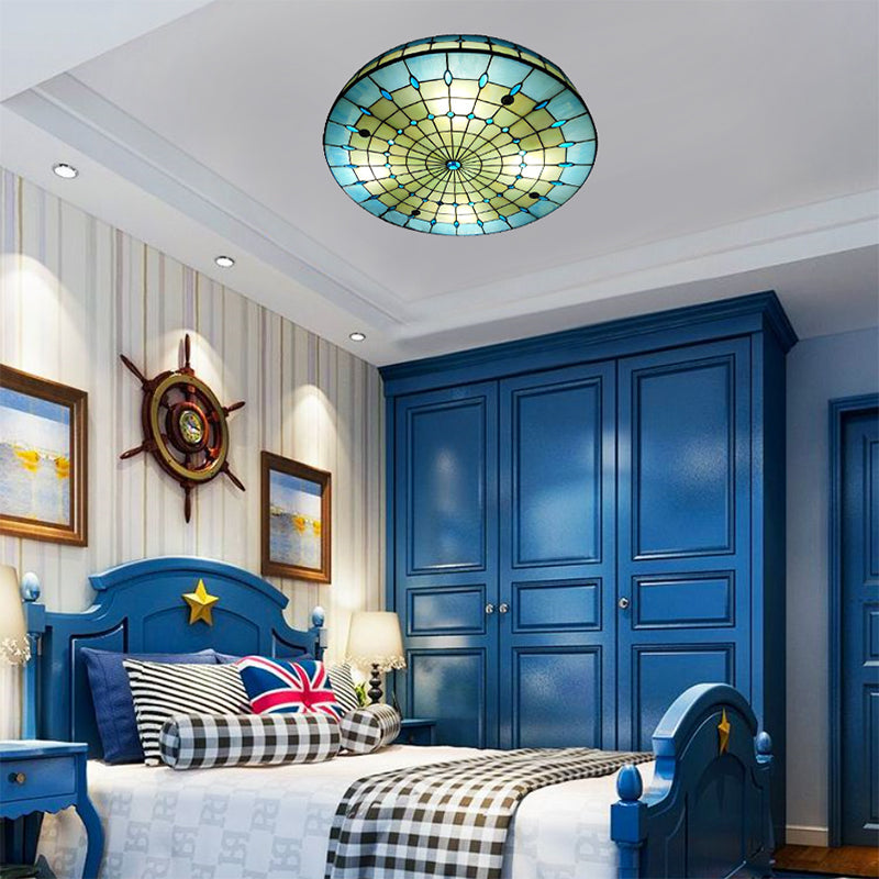 Plafonniers de chambre Tiffany, luminaire encastré à tambour avec décoration de bijoux