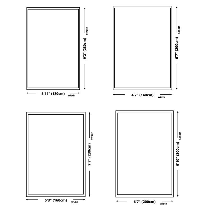 Ink Painting Rug Polyester Modern Area Carpet Stain Resistant Indoor Rug for Living Room