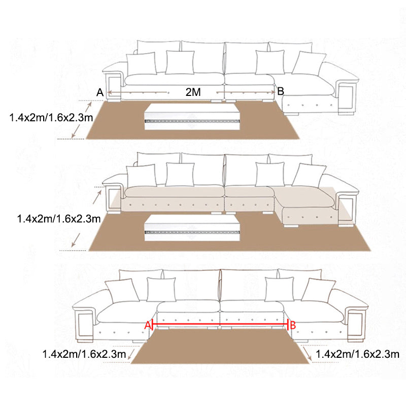 Living Room Area Rug Modern Abstract Printing Rug Polyester Non-Slip Backing Carpet