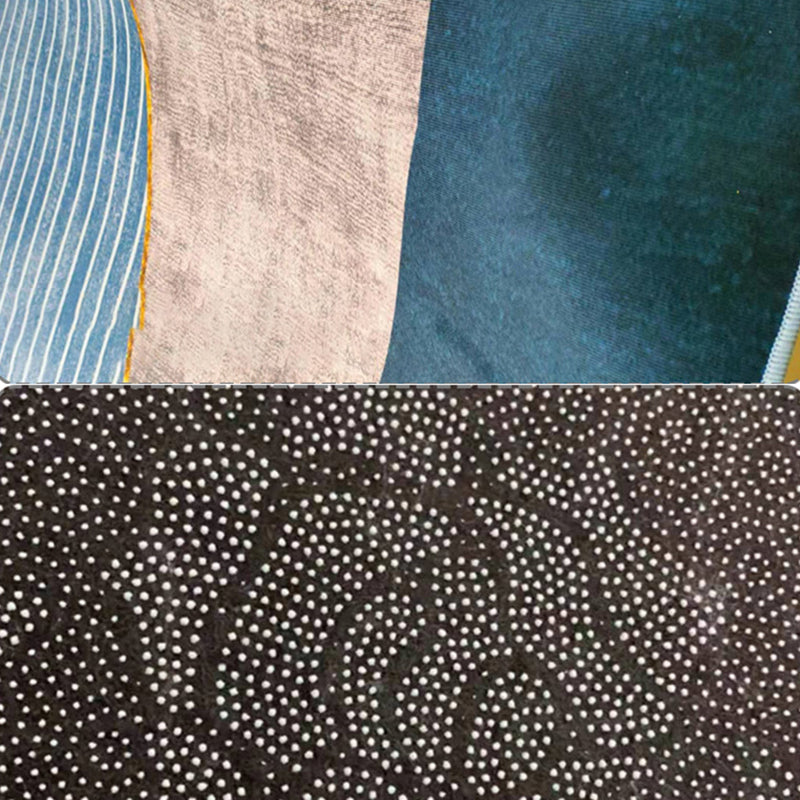 Living Room Area Rug Modern Abstract Printing Rug Polyester Non-Slip Backing Carpet