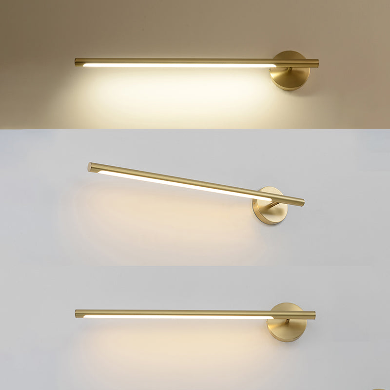 Mid-Century Luxury Style Linear Wall Mounted Vanity Lights Metal Vanity Lighting Fixtures for Bathroom