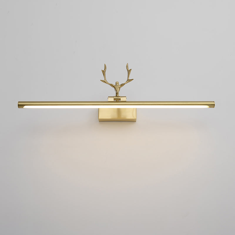 Mid-Century Luxury Style Linear Wall Mounted Vanity Lights Metal Vanity Lighting Fixtures for Bathroom