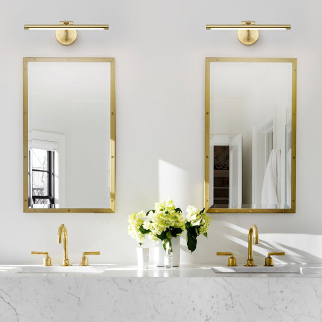 Mid-Century Luxury Style Linear Wall Mounted Vanity Lights Metal Vanity Lighting Fixtures for Bathroom