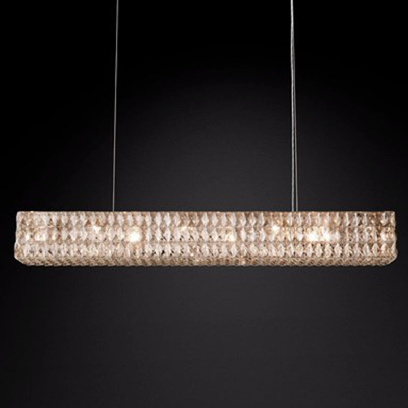 Moderni apparecchi di illuminazione rettangolare il lampadario a sospensione Crystal Hanging Lights