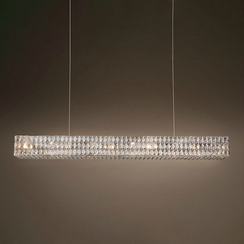 Moderni apparecchi di illuminazione rettangolare il lampadario a sospensione Crystal Hanging Lights