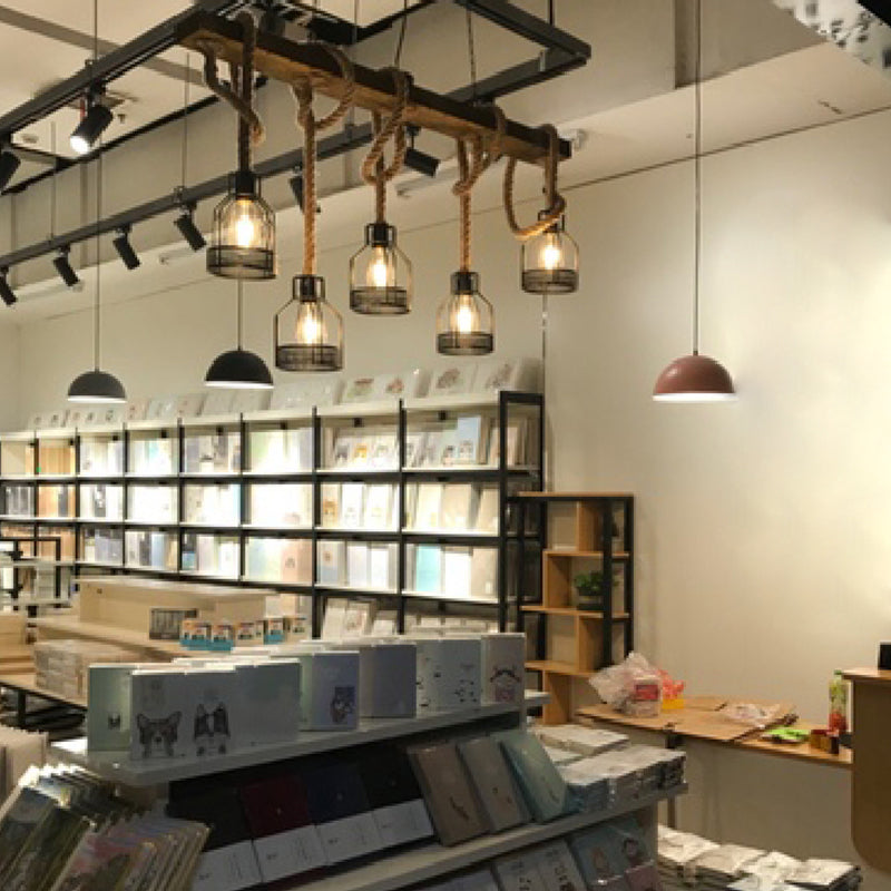 Apparecchi di illuminazione della Cage Island Idee di illuminazione dell'isola industriale per il ristorante